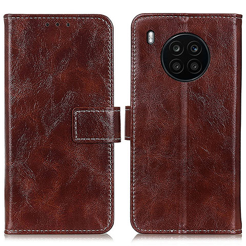 Coque Portefeuille Livre Cuir Etui Clapet K04Z pour Huawei Nova 8i Marron