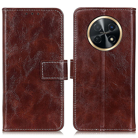 Coque Portefeuille Livre Cuir Etui Clapet K04Z pour Huawei Nova Y91 Marron