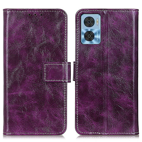 Coque Portefeuille Livre Cuir Etui Clapet K04Z pour Motorola Moto E22i Violet