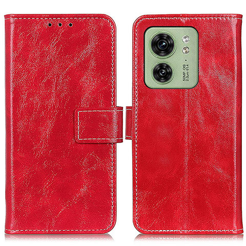 Coque Portefeuille Livre Cuir Etui Clapet K04Z pour Motorola Moto Edge (2023) 5G Rouge