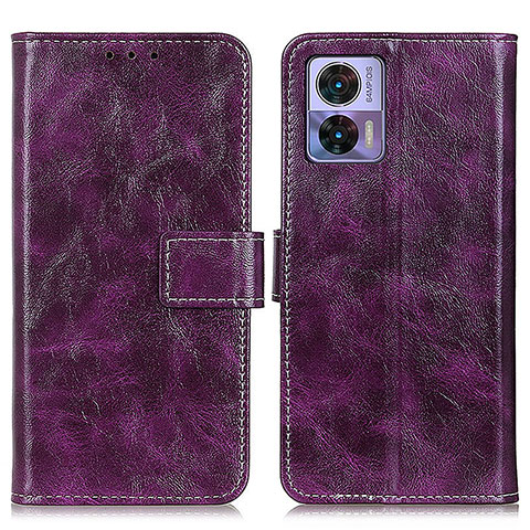 Coque Portefeuille Livre Cuir Etui Clapet K04Z pour Motorola Moto Edge 30 Lite 5G Violet