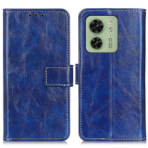 Coque Portefeuille Livre Cuir Etui Clapet K04Z pour Motorola Moto Edge 40 5G Bleu