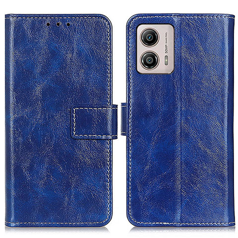 Coque Portefeuille Livre Cuir Etui Clapet K04Z pour Motorola Moto G53 5G Bleu