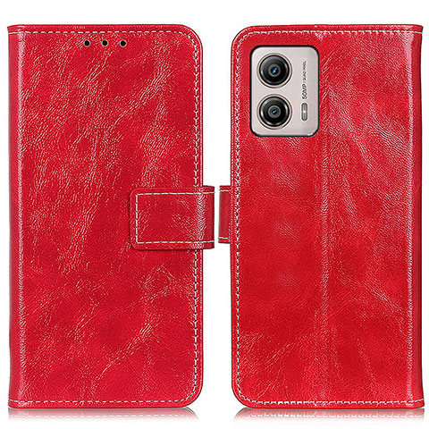 Coque Portefeuille Livre Cuir Etui Clapet K04Z pour Motorola Moto G53y 5G Rouge