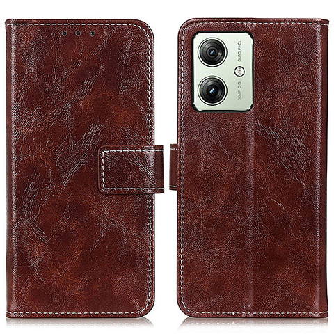 Coque Portefeuille Livre Cuir Etui Clapet K04Z pour Motorola Moto G54 5G Marron