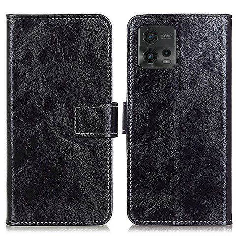 Coque Portefeuille Livre Cuir Etui Clapet K04Z pour Motorola Moto G72 Noir