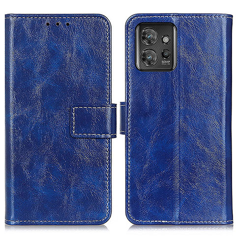 Coque Portefeuille Livre Cuir Etui Clapet K04Z pour Motorola ThinkPhone 5G Bleu