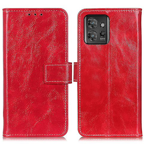 Coque Portefeuille Livre Cuir Etui Clapet K04Z pour Motorola ThinkPhone 5G Rouge