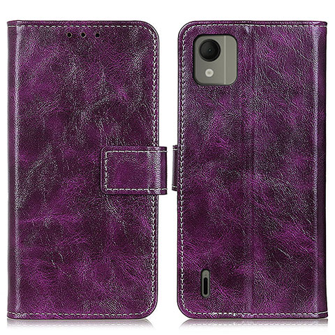 Coque Portefeuille Livre Cuir Etui Clapet K04Z pour Nokia C110 Violet