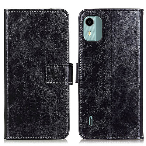 Coque Portefeuille Livre Cuir Etui Clapet K04Z pour Nokia C12 Noir