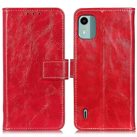 Coque Portefeuille Livre Cuir Etui Clapet K04Z pour Nokia C12 Rouge