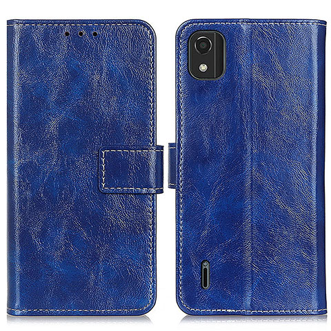 Coque Portefeuille Livre Cuir Etui Clapet K04Z pour Nokia C2 2nd Edition Bleu