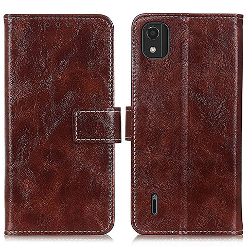 Coque Portefeuille Livre Cuir Etui Clapet K04Z pour Nokia C2 2nd Edition Marron