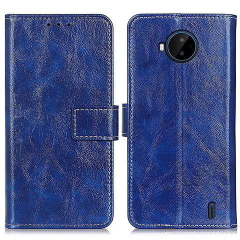 Coque Portefeuille Livre Cuir Etui Clapet K04Z pour Nokia C20 Plus Bleu