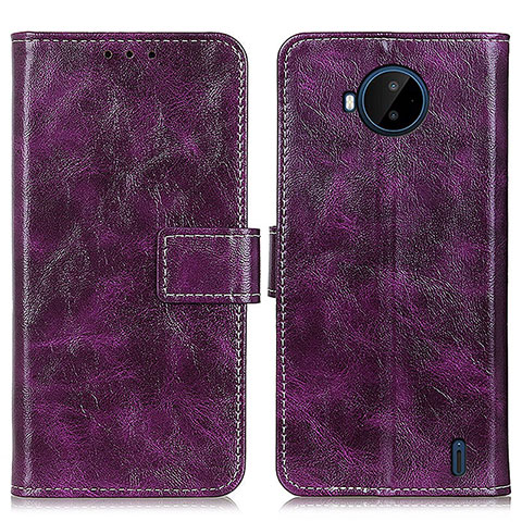 Coque Portefeuille Livre Cuir Etui Clapet K04Z pour Nokia C20 Plus Violet