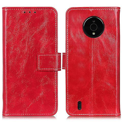 Coque Portefeuille Livre Cuir Etui Clapet K04Z pour Nokia C200 Rouge