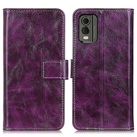 Coque Portefeuille Livre Cuir Etui Clapet K04Z pour Nokia C210 Violet