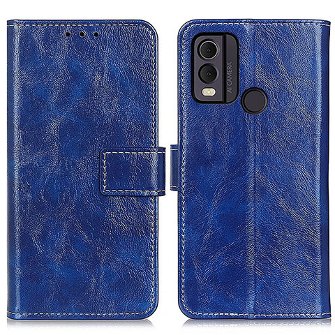 Coque Portefeuille Livre Cuir Etui Clapet K04Z pour Nokia C22 Bleu