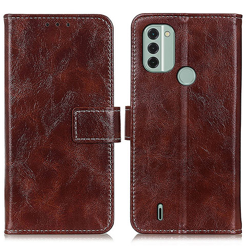 Coque Portefeuille Livre Cuir Etui Clapet K04Z pour Nokia C31 Marron