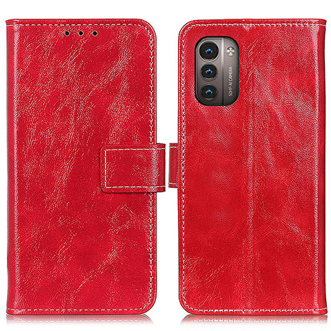 Coque Portefeuille Livre Cuir Etui Clapet K04Z pour Nokia G21 Rouge