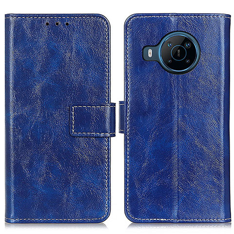 Coque Portefeuille Livre Cuir Etui Clapet K04Z pour Nokia X100 5G Bleu