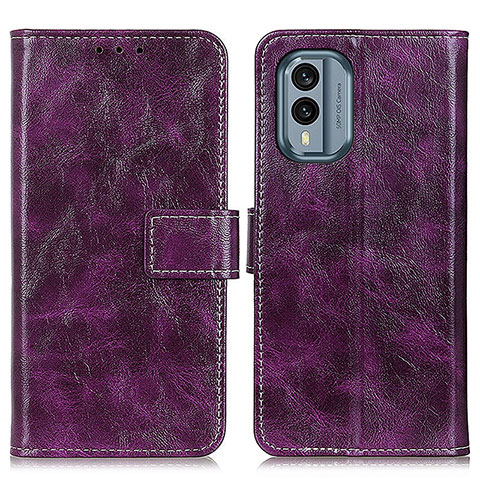 Coque Portefeuille Livre Cuir Etui Clapet K04Z pour Nokia X30 5G Violet