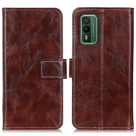 Coque Portefeuille Livre Cuir Etui Clapet K04Z pour Nokia XR21 Marron