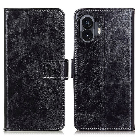 Coque Portefeuille Livre Cuir Etui Clapet K04Z pour Nothing Phone 2 Noir