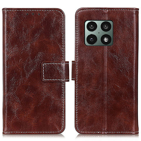 Coque Portefeuille Livre Cuir Etui Clapet K04Z pour OnePlus 10 Pro 5G Marron