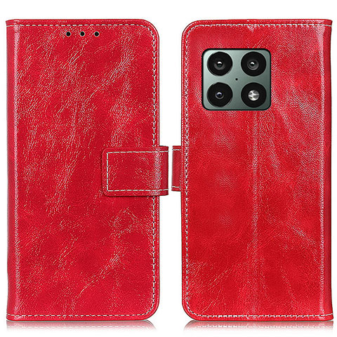 Coque Portefeuille Livre Cuir Etui Clapet K04Z pour OnePlus 10 Pro 5G Rouge