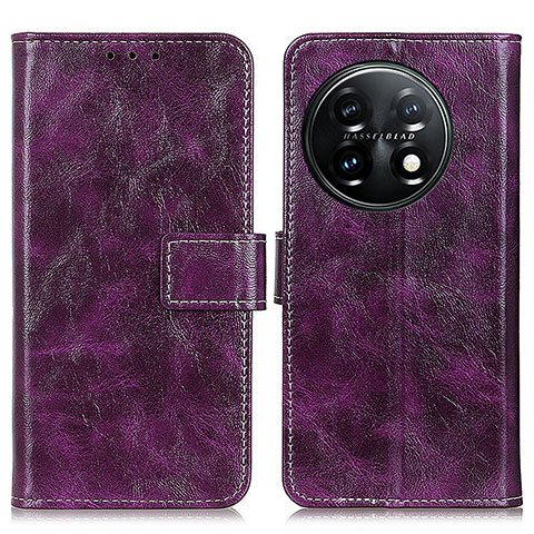 Coque Portefeuille Livre Cuir Etui Clapet K04Z pour OnePlus 11 5G Violet