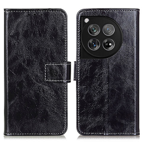 Coque Portefeuille Livre Cuir Etui Clapet K04Z pour OnePlus 12 5G Noir