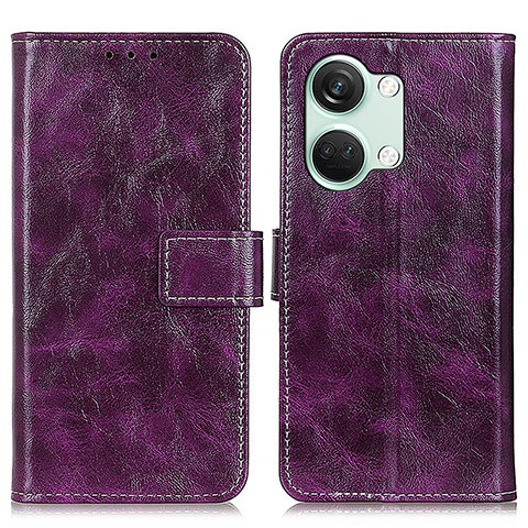 Coque Portefeuille Livre Cuir Etui Clapet K04Z pour OnePlus Ace 2V 5G Violet