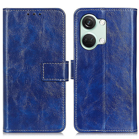 Coque Portefeuille Livre Cuir Etui Clapet K04Z pour OnePlus Nord 3 5G Bleu