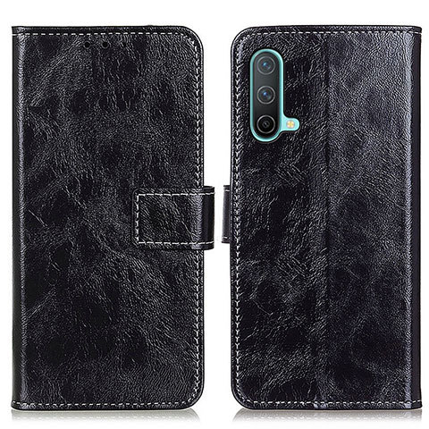 Coque Portefeuille Livre Cuir Etui Clapet K04Z pour OnePlus Nord CE 5G Noir