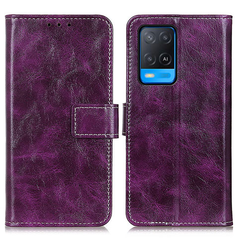 Coque Portefeuille Livre Cuir Etui Clapet K04Z pour Oppo A54 4G Violet