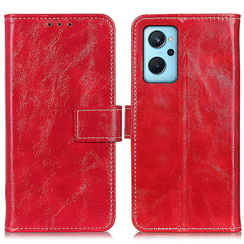 Coque Portefeuille Livre Cuir Etui Clapet K04Z pour Oppo A96 4G Rouge