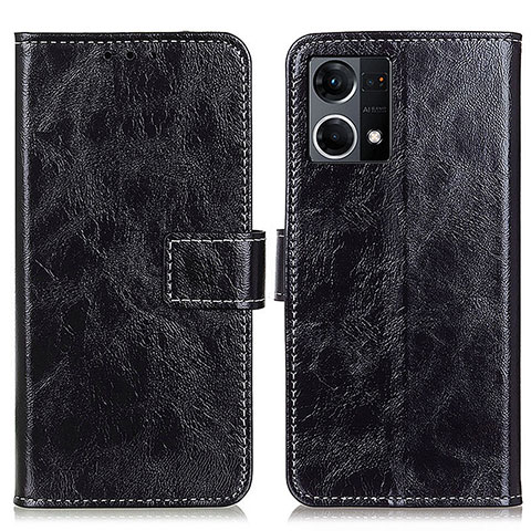 Coque Portefeuille Livre Cuir Etui Clapet K04Z pour Oppo F21 Pro 4G Noir