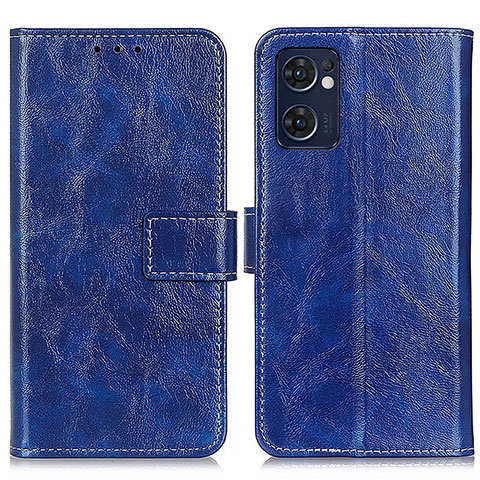 Coque Portefeuille Livre Cuir Etui Clapet K04Z pour Oppo Find X5 Lite 5G Bleu