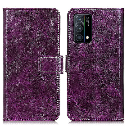 Coque Portefeuille Livre Cuir Etui Clapet K04Z pour Oppo K9 5G Violet