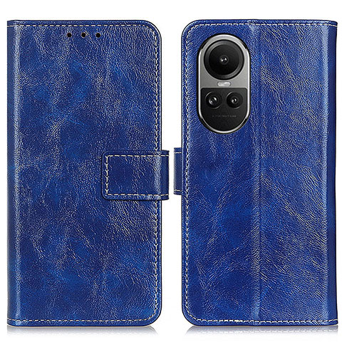 Coque Portefeuille Livre Cuir Etui Clapet K04Z pour Oppo Reno10 Pro 5G Bleu