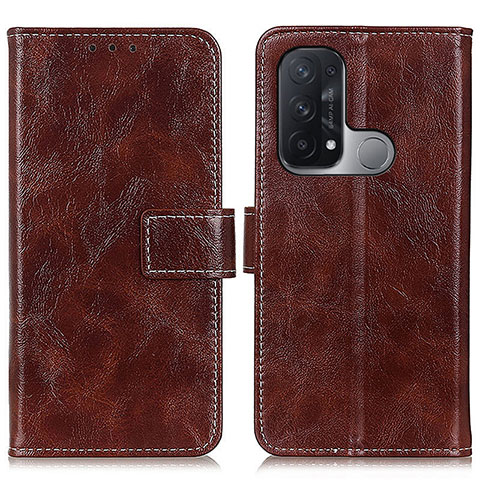 Coque Portefeuille Livre Cuir Etui Clapet K04Z pour Oppo Reno5 A Marron