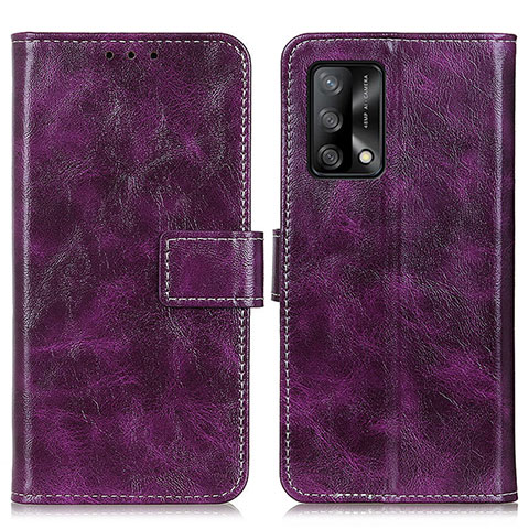 Coque Portefeuille Livre Cuir Etui Clapet K04Z pour Oppo Reno6 Lite Violet