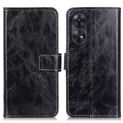 Coque Portefeuille Livre Cuir Etui Clapet K04Z pour Oppo Reno8 T 4G Noir