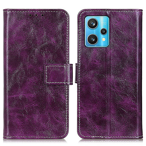 Coque Portefeuille Livre Cuir Etui Clapet K04Z pour Realme 9 4G Violet