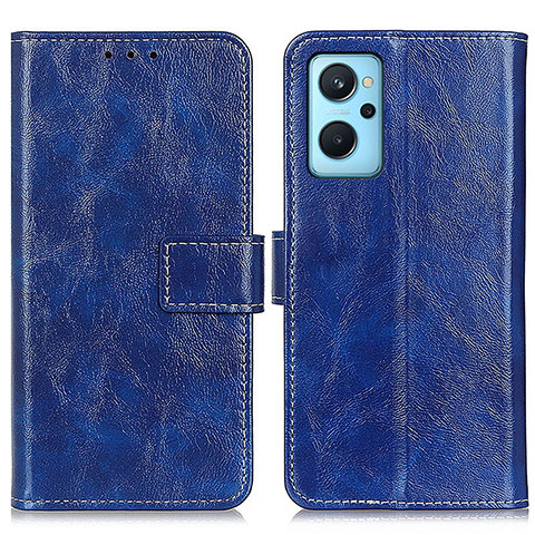 Coque Portefeuille Livre Cuir Etui Clapet K04Z pour Realme 9i 4G Bleu