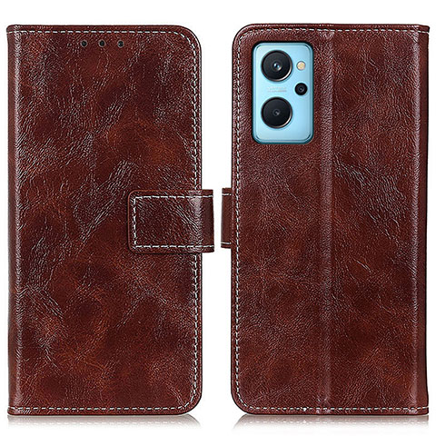 Coque Portefeuille Livre Cuir Etui Clapet K04Z pour Realme 9i 4G Marron