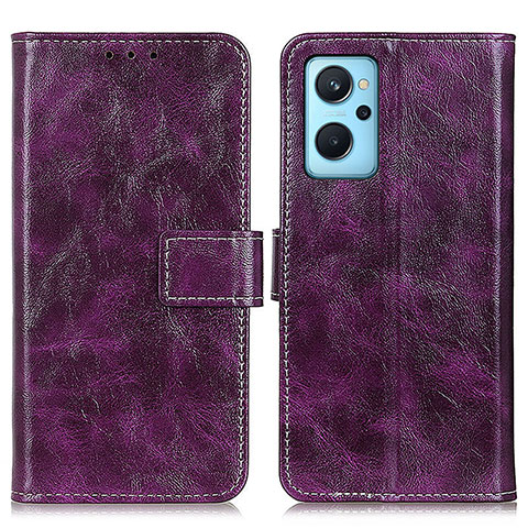 Coque Portefeuille Livre Cuir Etui Clapet K04Z pour Realme 9i 4G Violet