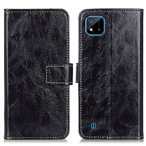 Coque Portefeuille Livre Cuir Etui Clapet K04Z pour Realme C20A Noir