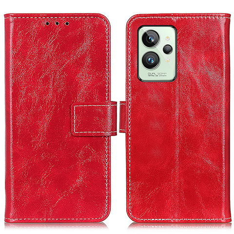 Coque Portefeuille Livre Cuir Etui Clapet K04Z pour Realme GT2 Pro 5G Rouge